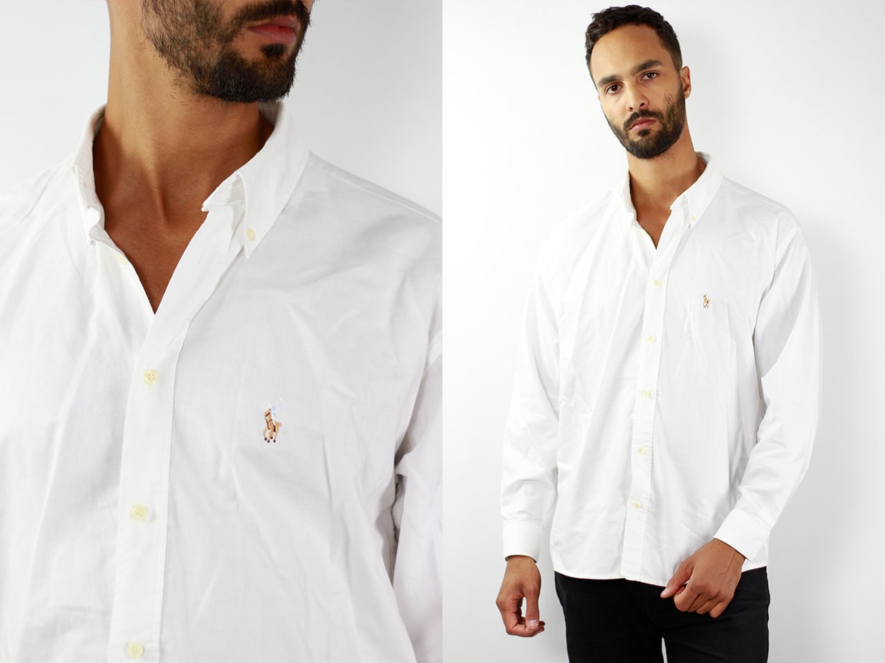 mens white ralph lauren oxford shirt