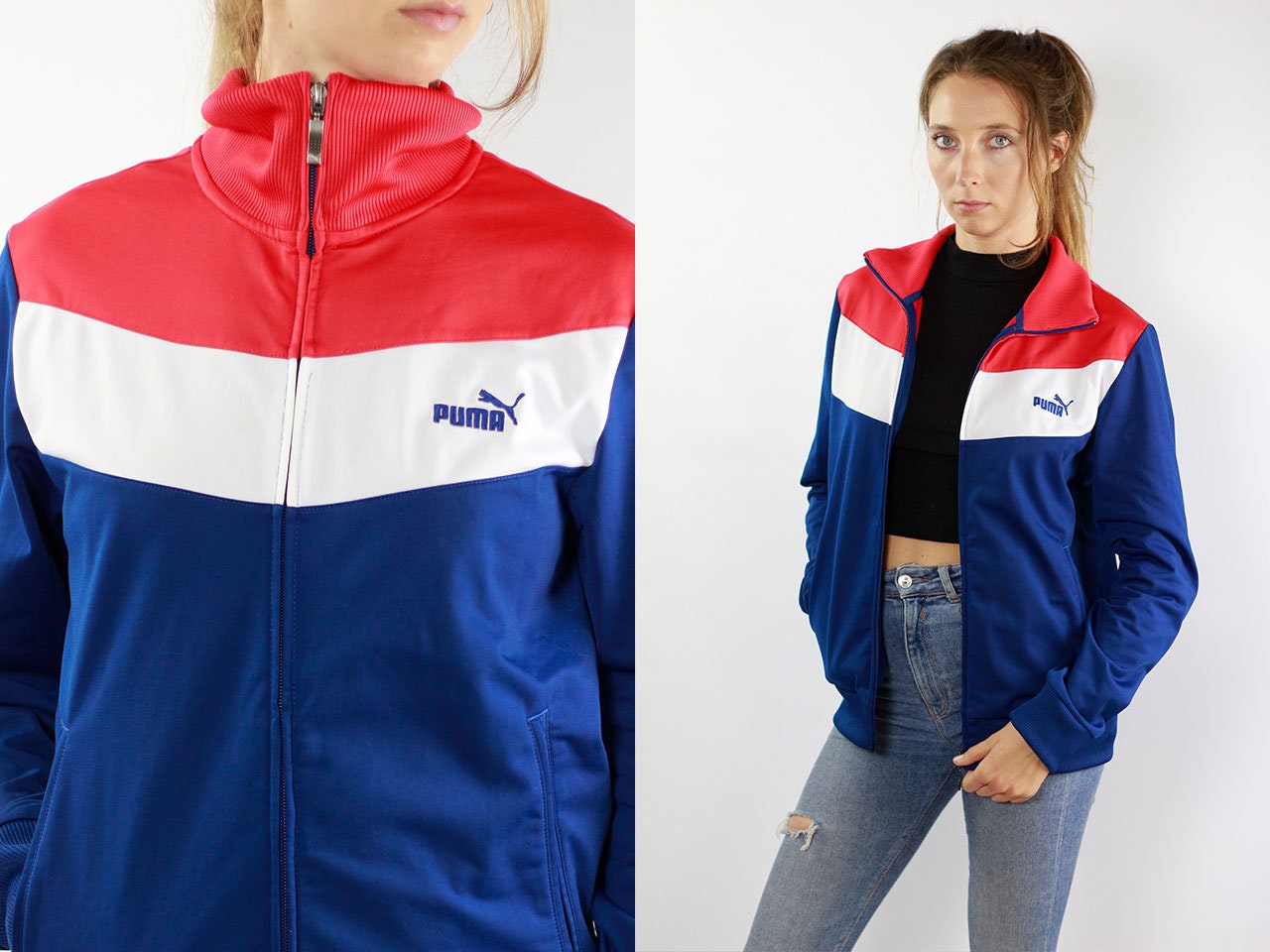 puma red and white tracksuit
