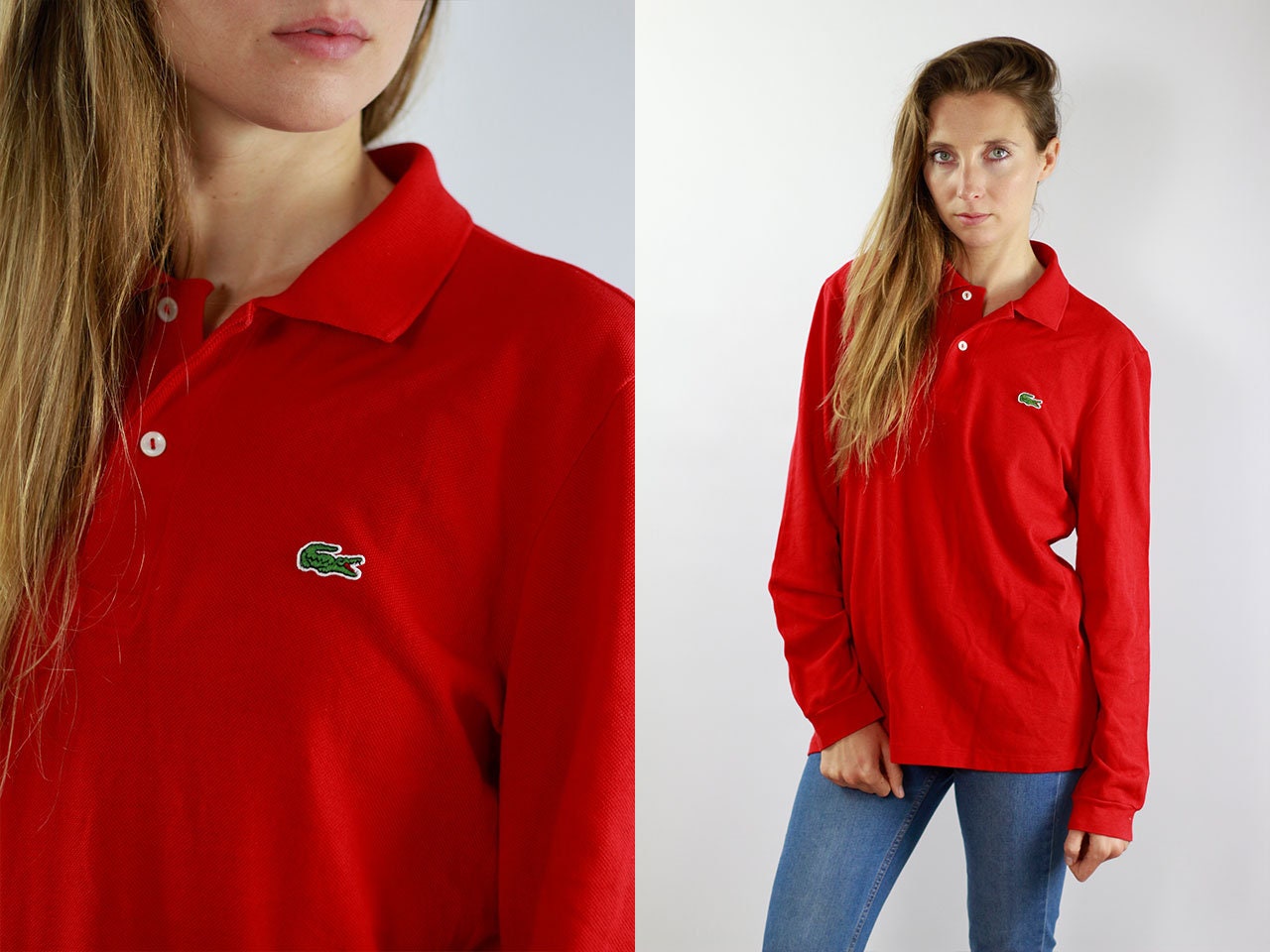 red lacoste sweatshirt