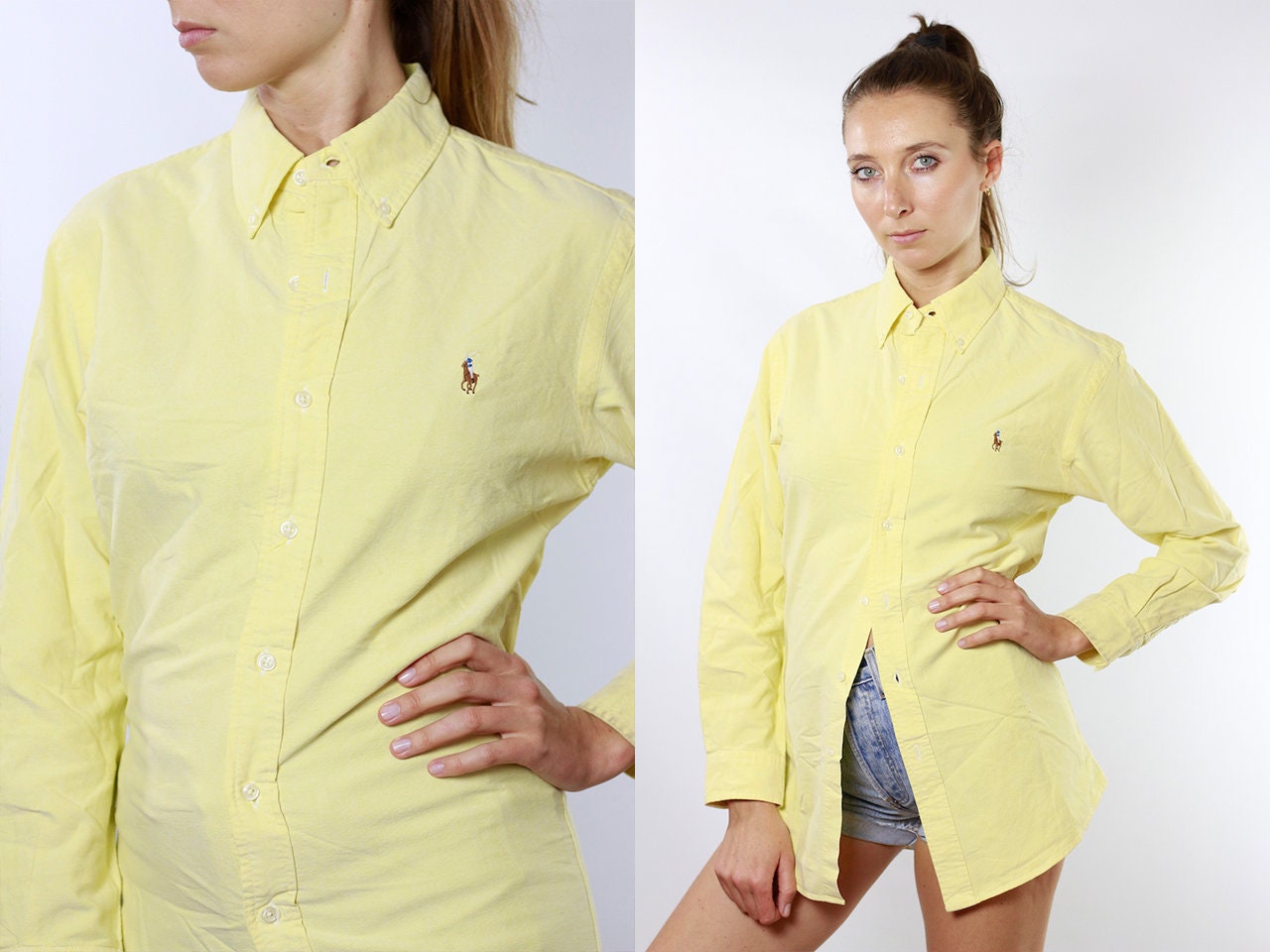 women's polo button up shirts