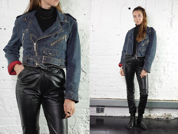 vintage cropped denim jacket