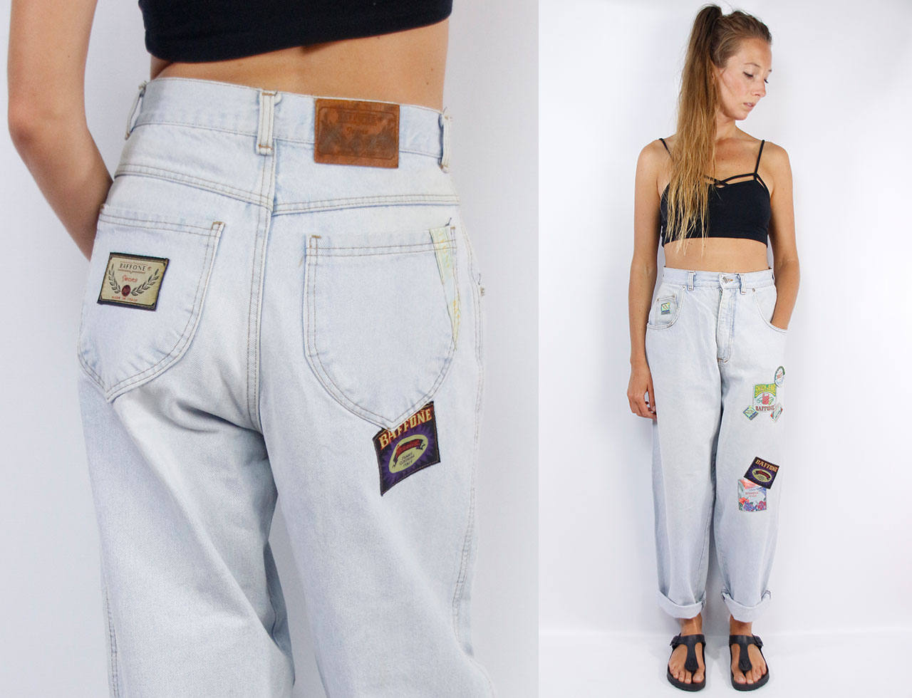colourful mom jeans