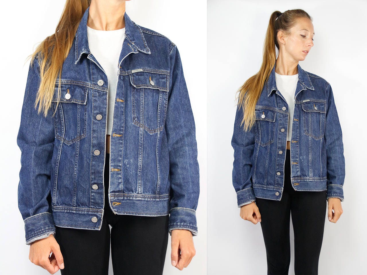 calvin klein oversized denim jacket