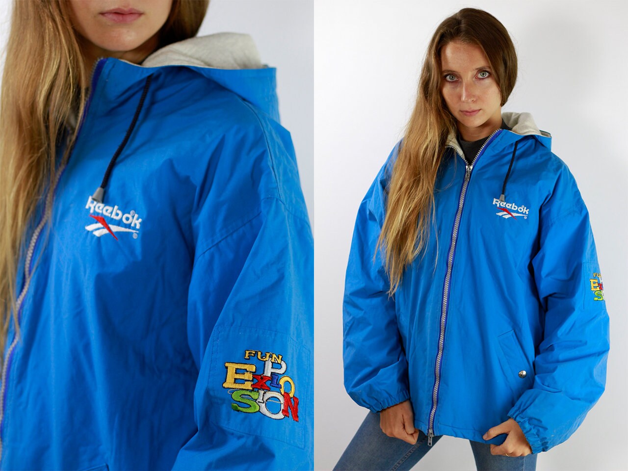vintage reebok windbreaker jacket