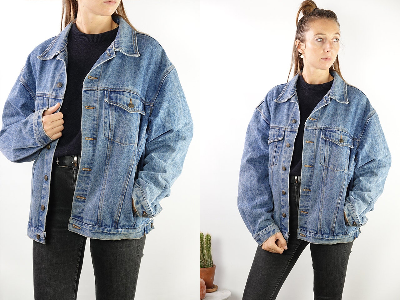 Vintage Denim Jacket Vintage Jean Jacket Festival Jacket Grunge