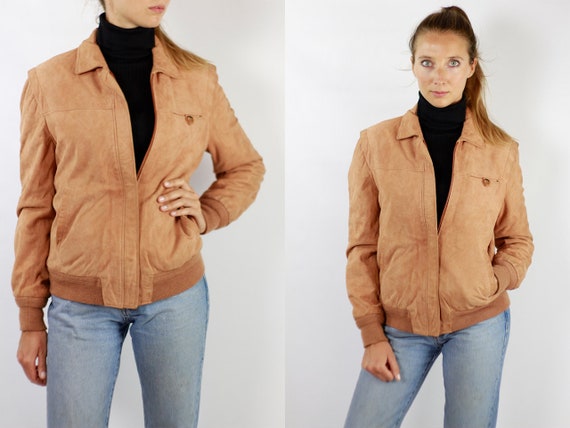 Vintage Suede Jacket Vintage Suede Bomber Suede Bo