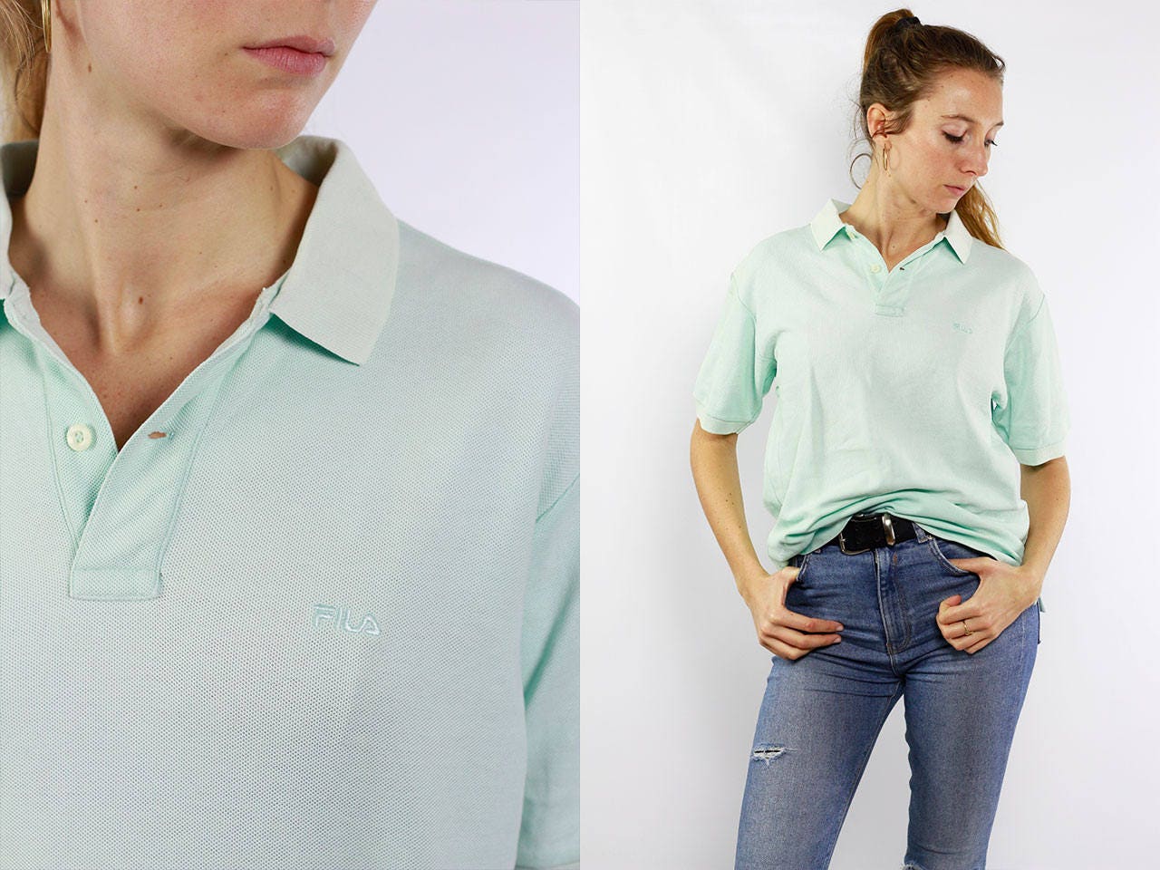 fila vintage polo shirt