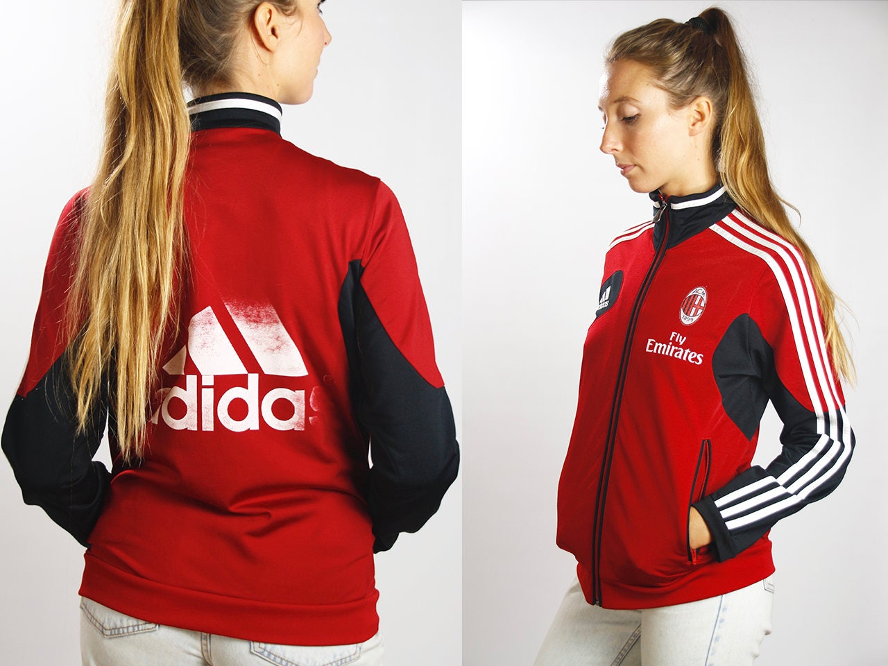 adidas tracksuit with logo on the back