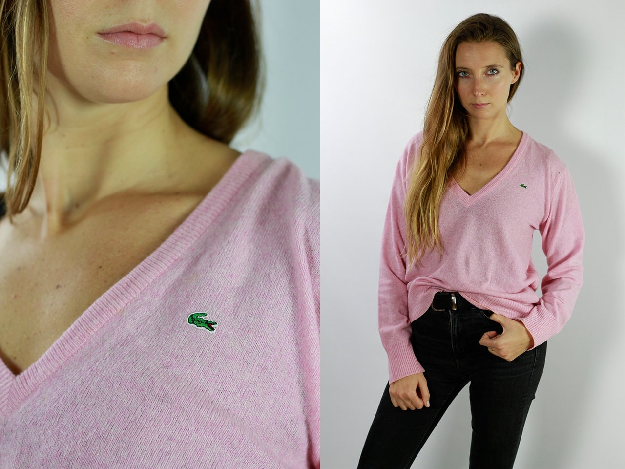 lacoste pink jumper