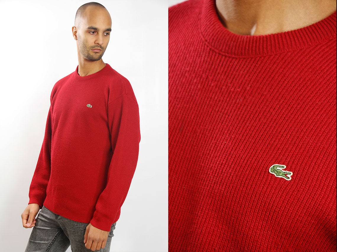 red lacoste sweater