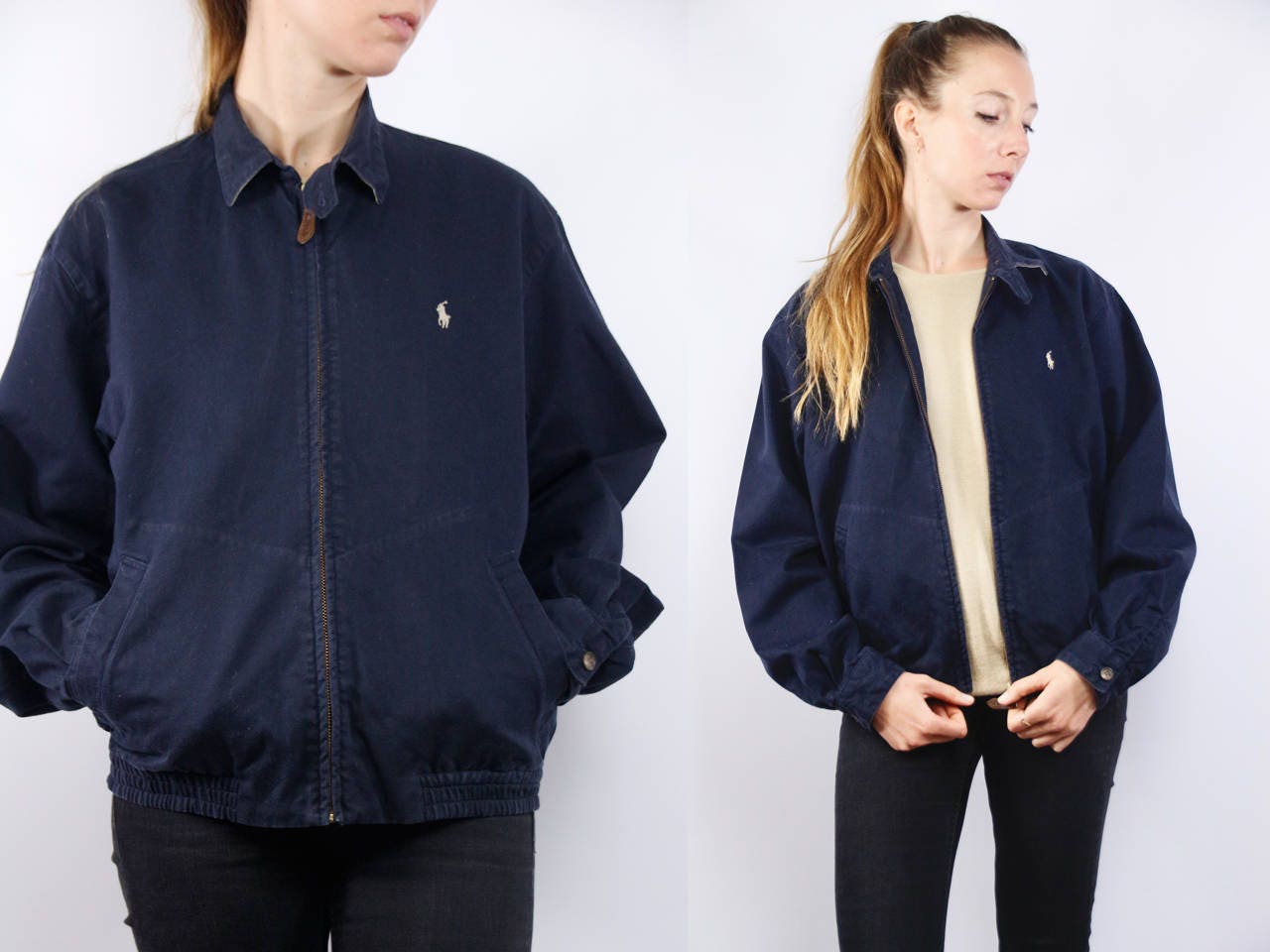 ralph lauren blue bomber jacket