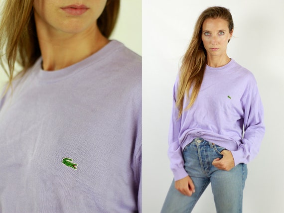 purple lacoste sweater