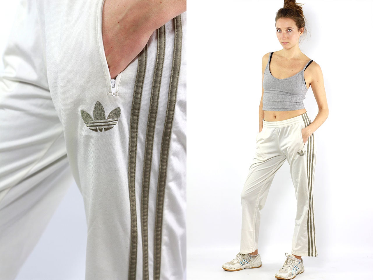 white adidas sweats