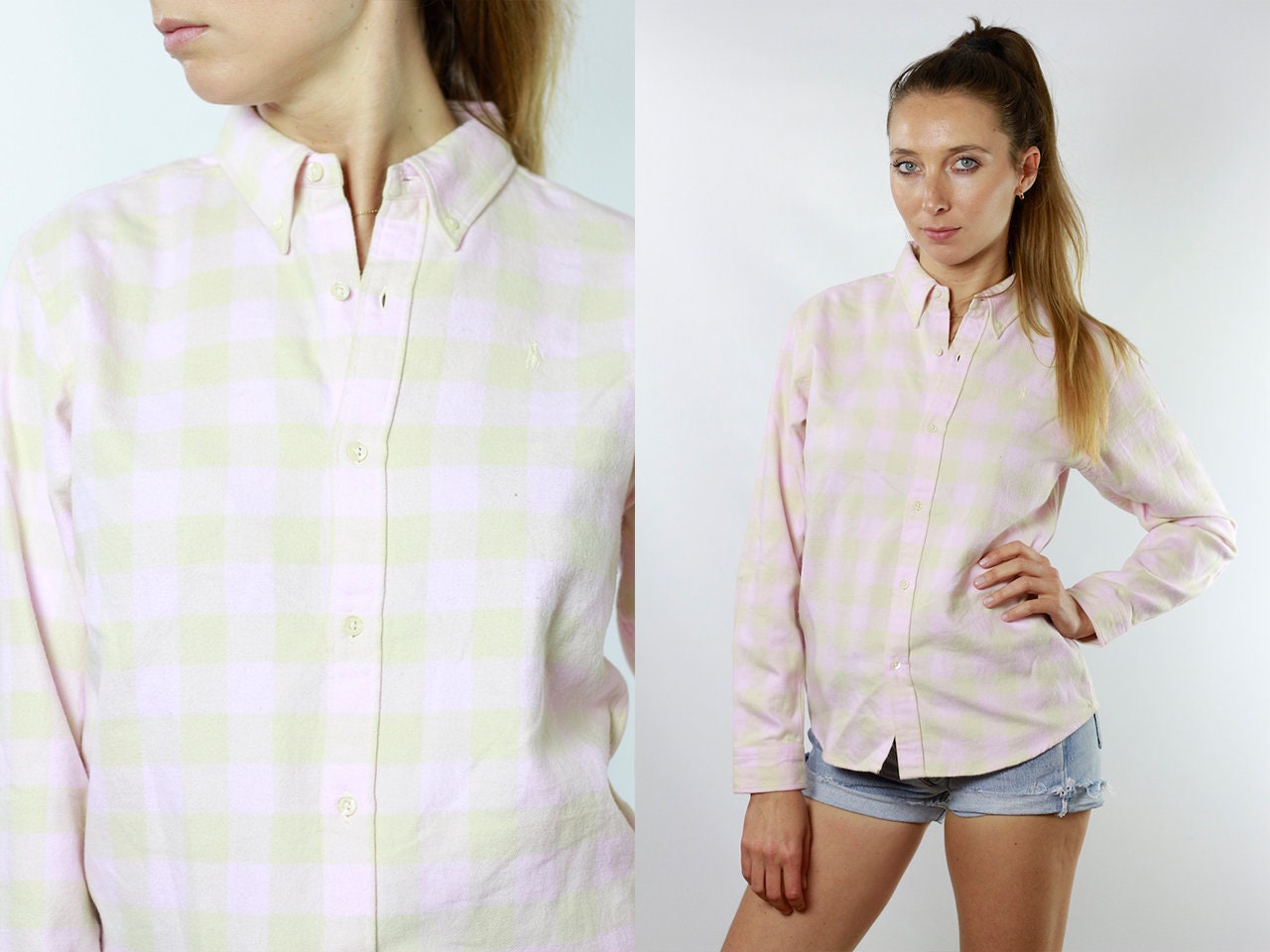 ralph lauren women's white oxford shirt