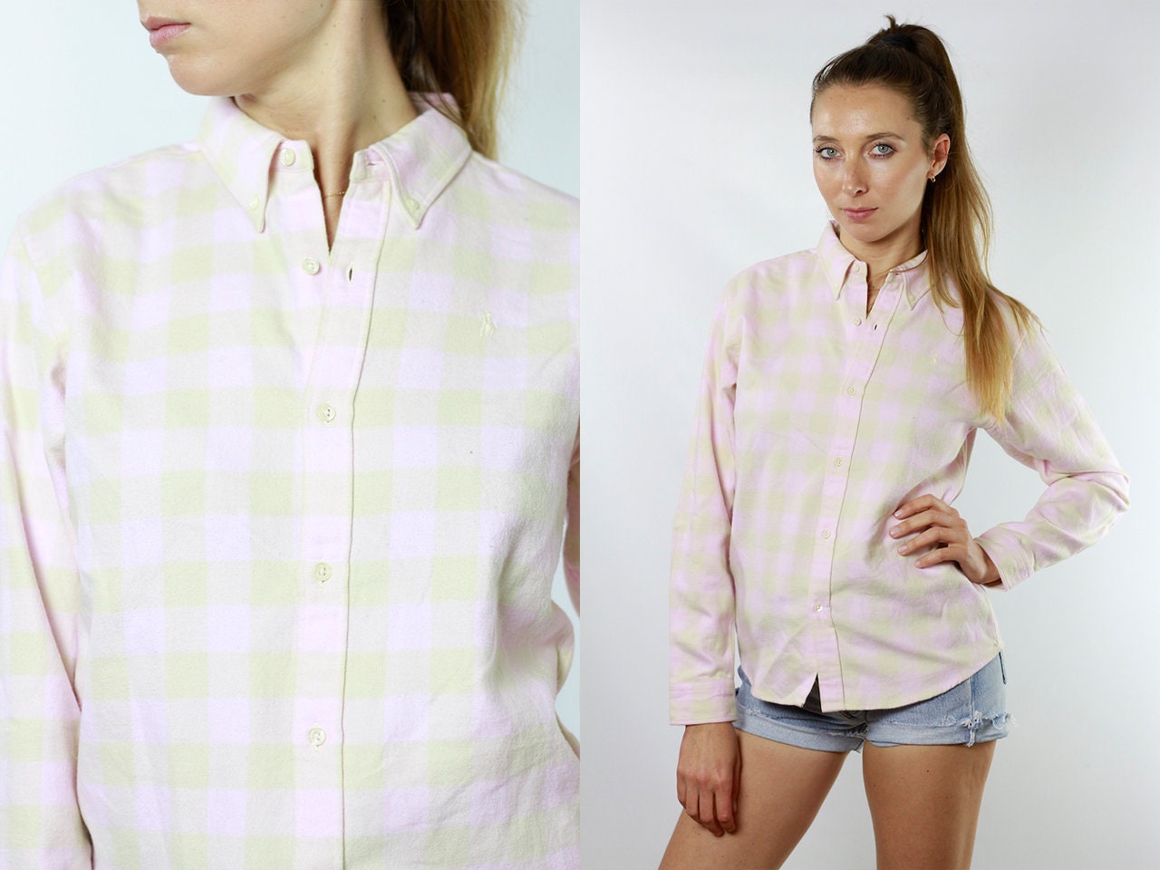 flannel polo shirt womens