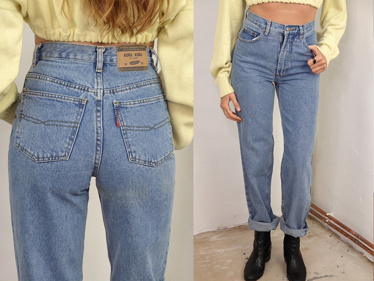 vintage 80's levi's 504 high waisted jeans