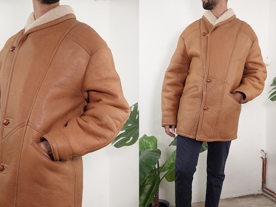 Shearling Jacket Sheepskin Jacket Brown Sherpa Jac