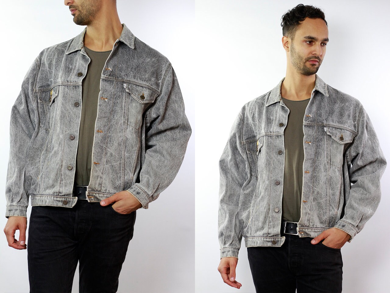 gray jean shirt