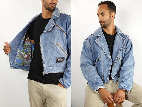 retro denim jacket mens