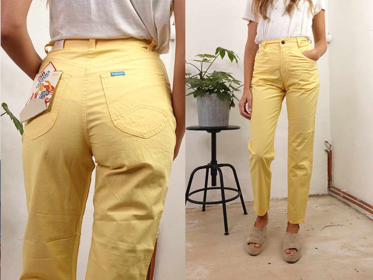 vintage high waisted trousers womens