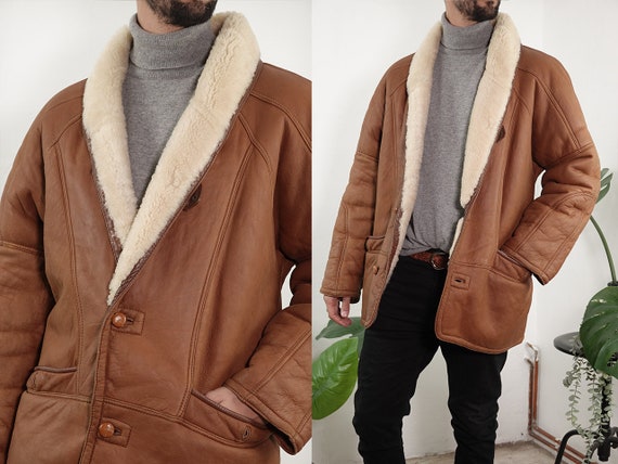 Shearling Jacket Sheepskin Brown Sherpa Jacket She