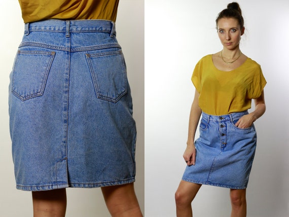 vintage jean skirt