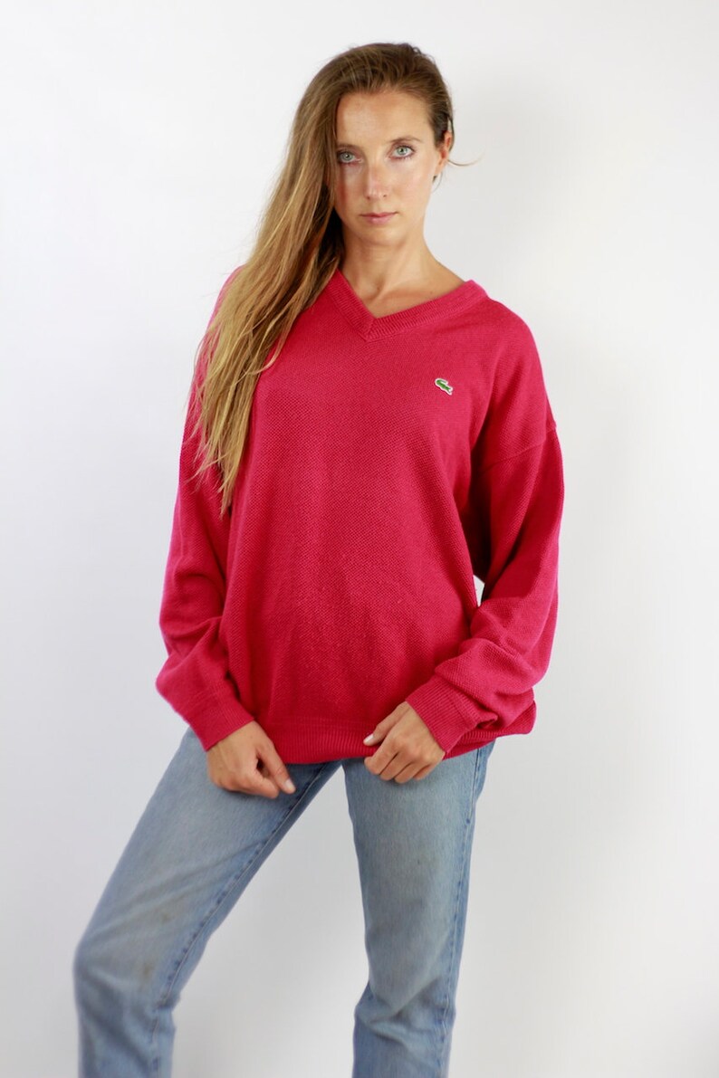 lacoste pink jumper