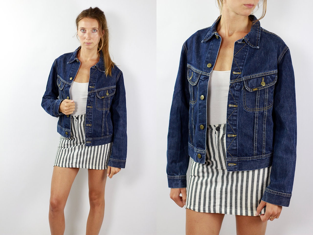lee cropped denim jacket