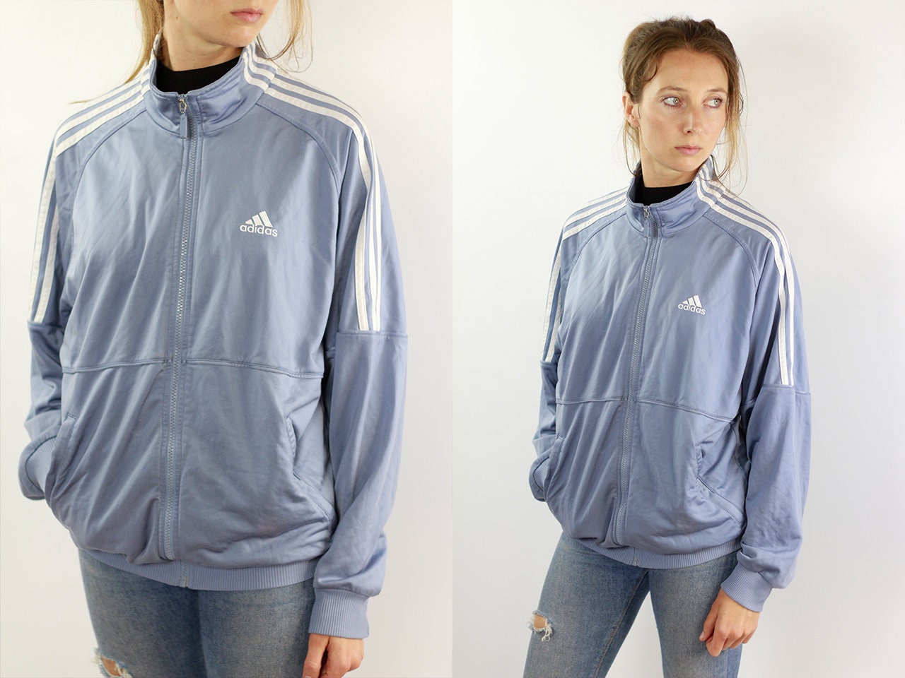 baby blue adidas windbreaker