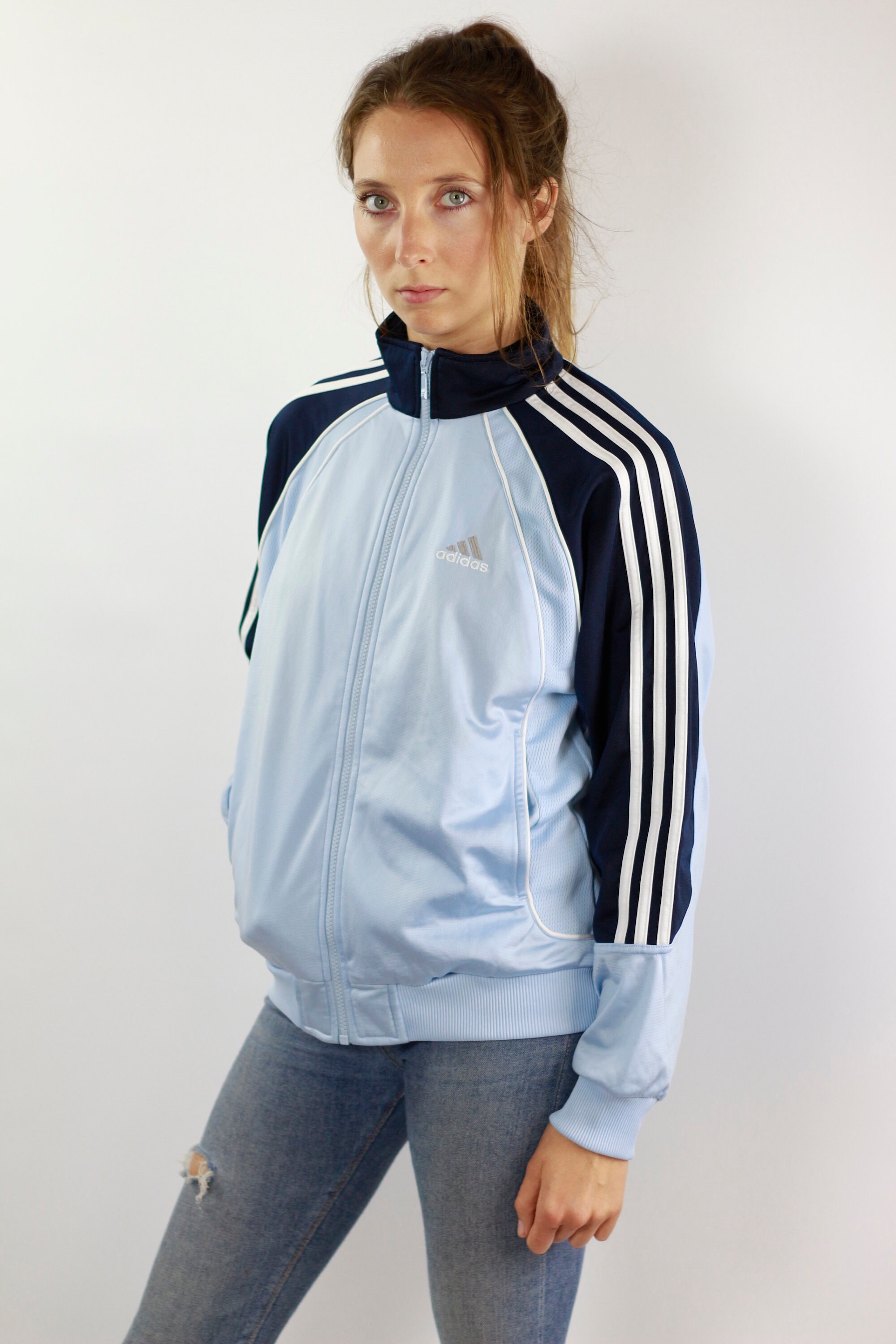 baby blue adidas track jacket