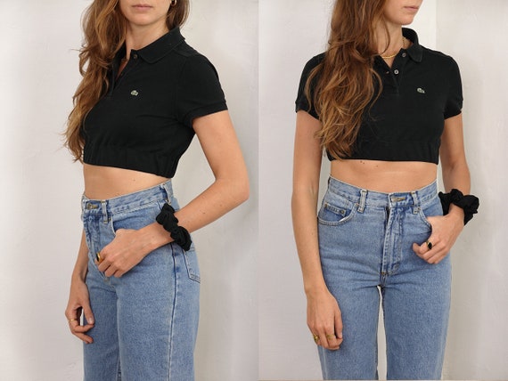 Crop Top Lacoste Scrunchie Top Lacoste Poloshirt L
