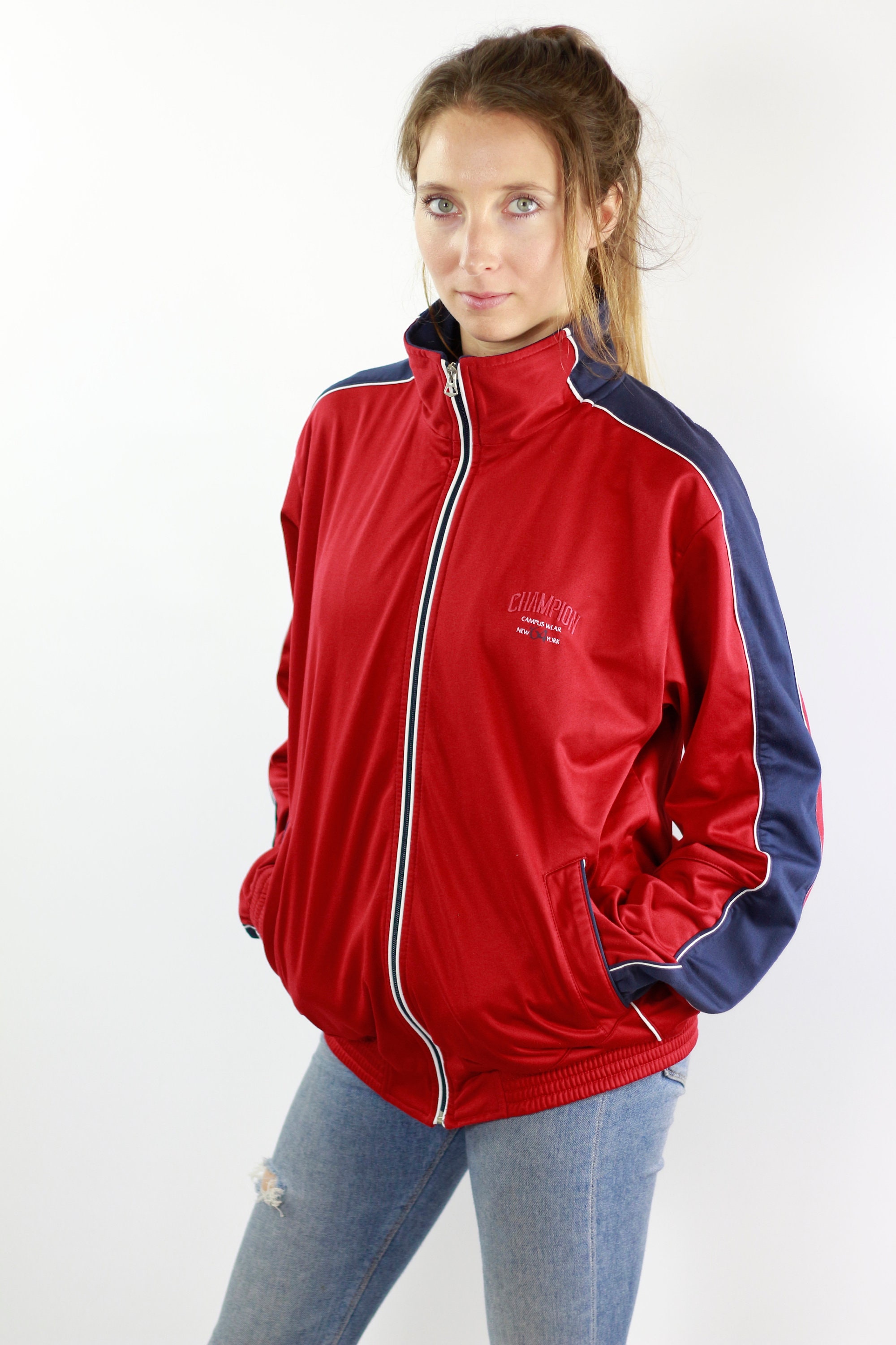 champion jacket red