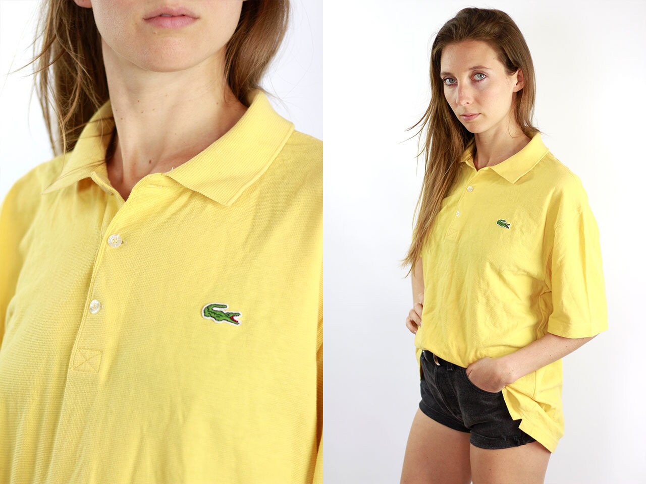 yellow lacoste polo