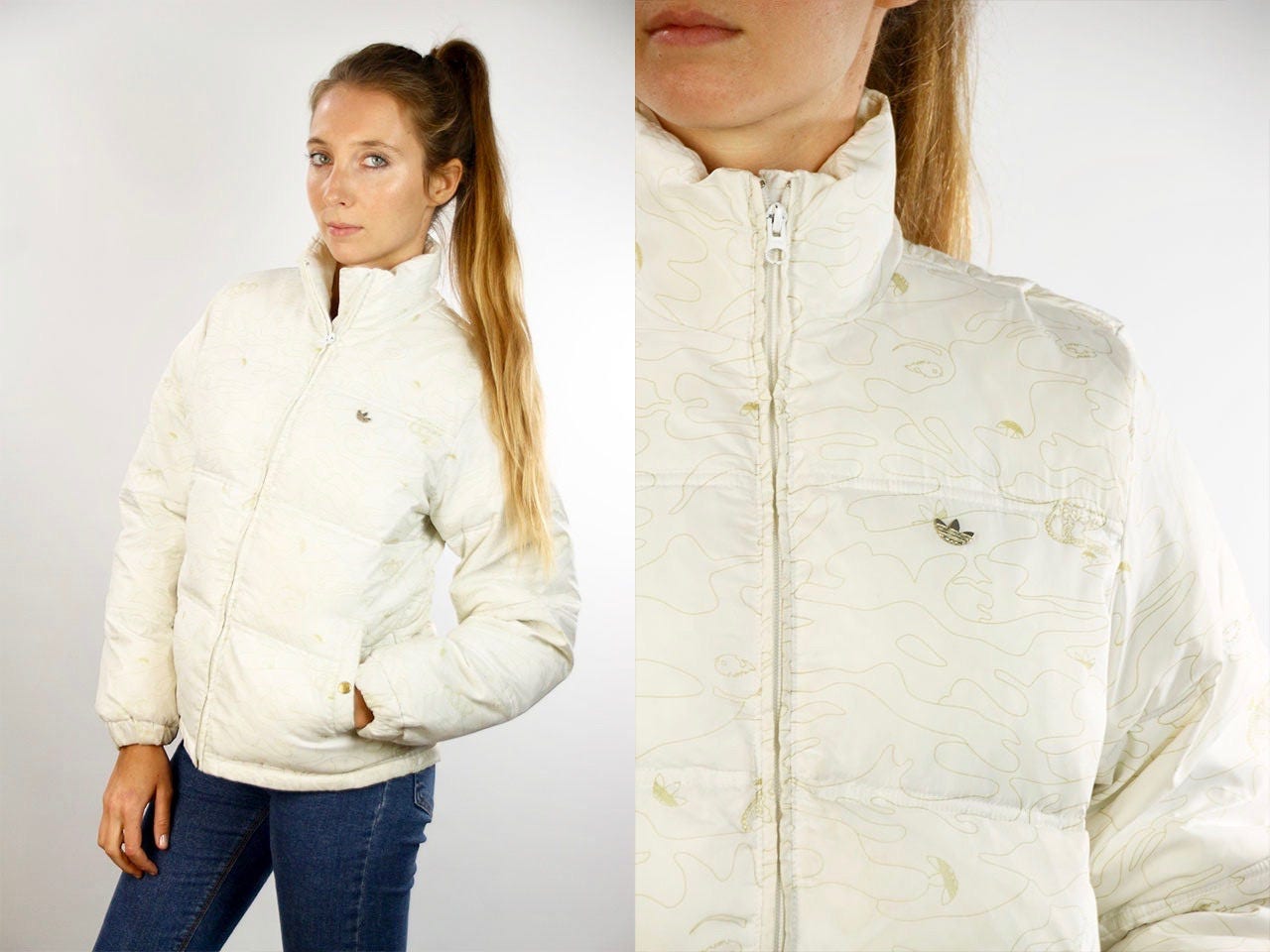 white adidas puffer jacket