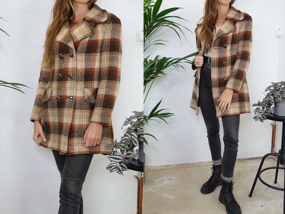 Vintage Coat Vintage Wool Coat Brown Vintage Coat