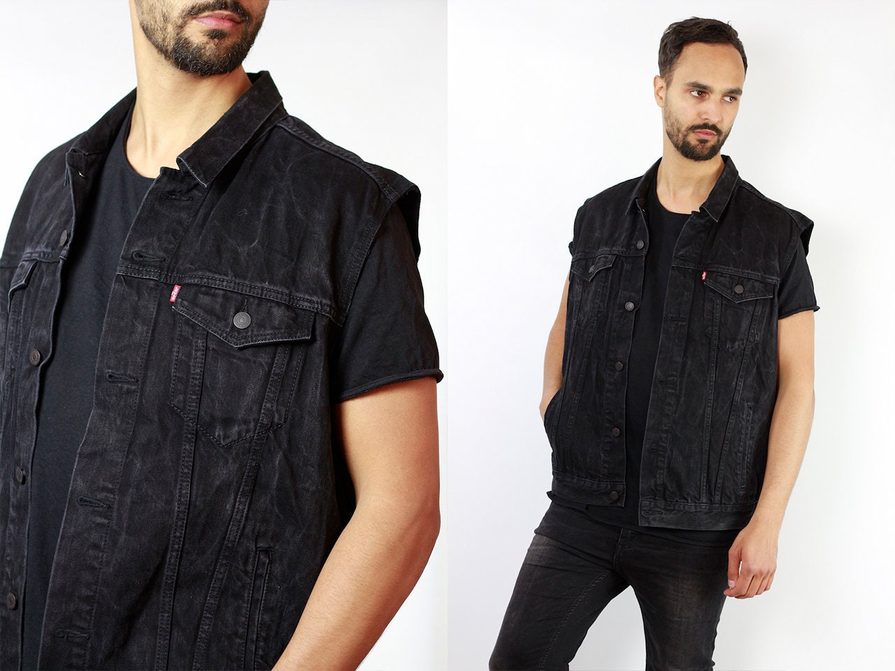 levi's jean vest mens