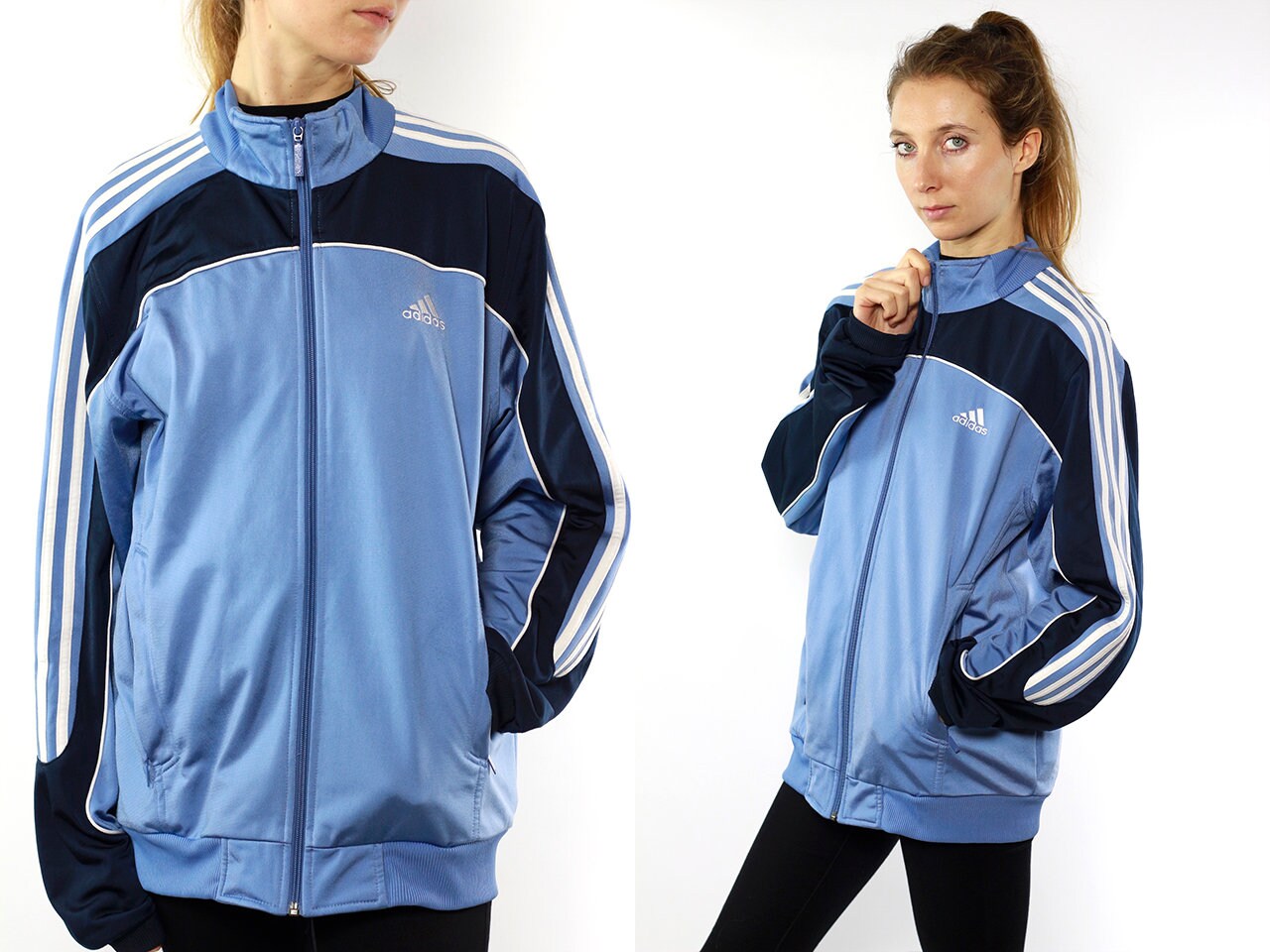 blue adidas windbreaker