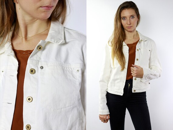 polo white denim jacket