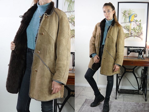 Shearling Jacket Sheepskin Jacket Brown Sherpa Jac