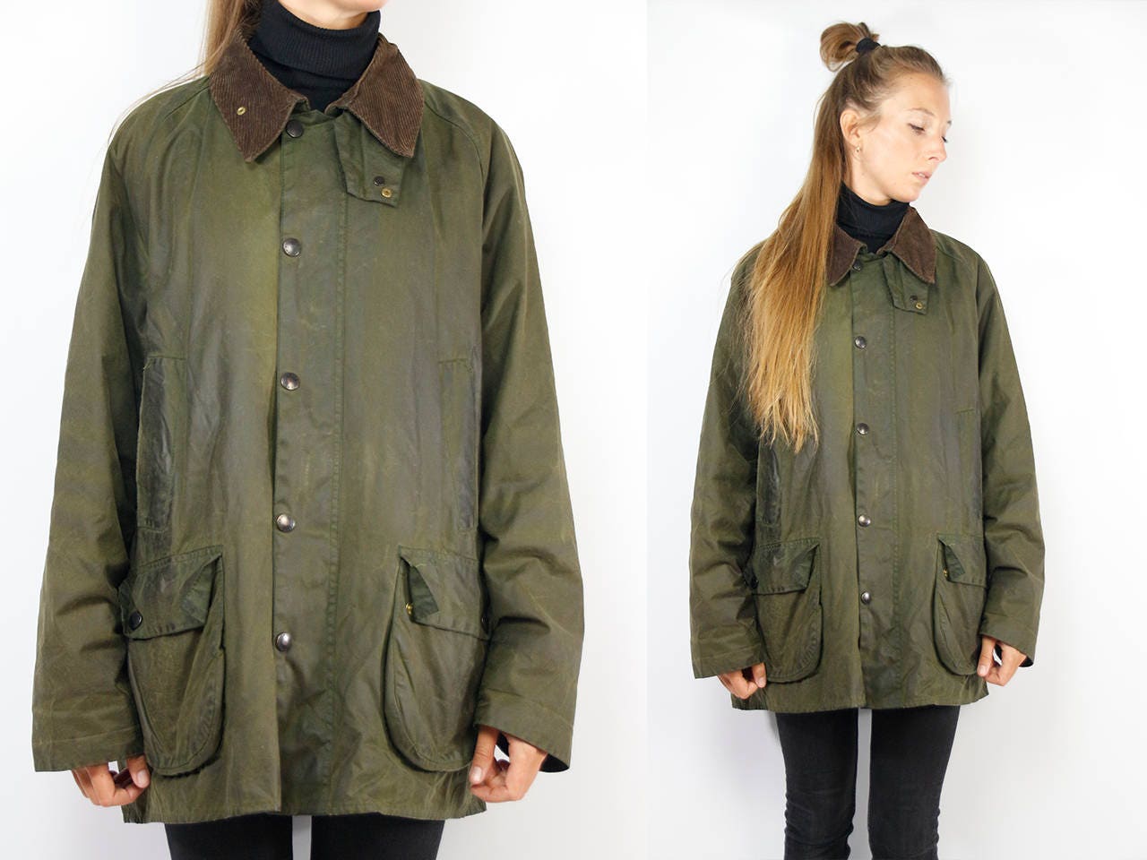 green wax coat