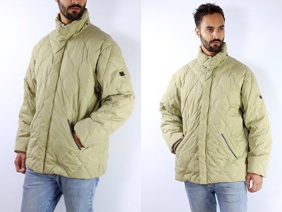 Beige Puffer Jacket Sergio Tacchini Jacket 90s Puf