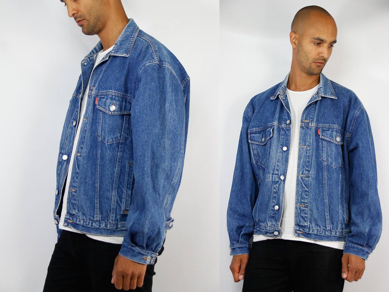 80s Denim Jacket / Mens Jean Jacket 