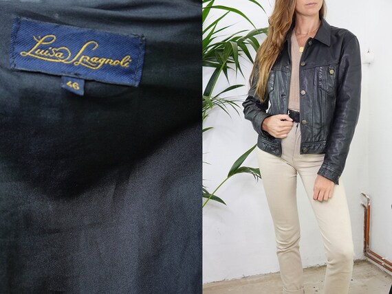 second hand black denim jacket