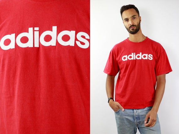 adidas retro t shirt red