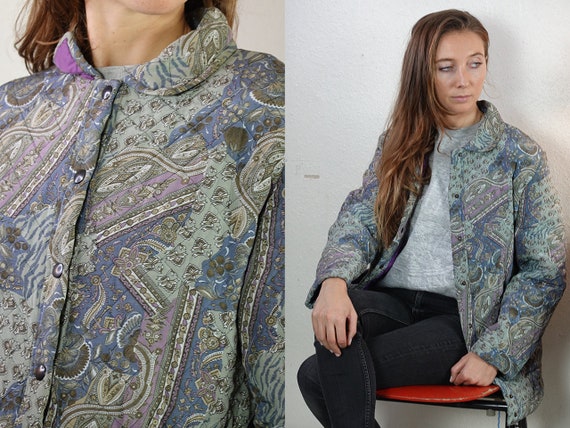 Quilted Jacket Quilted Coat Paisley Jacket Paisley