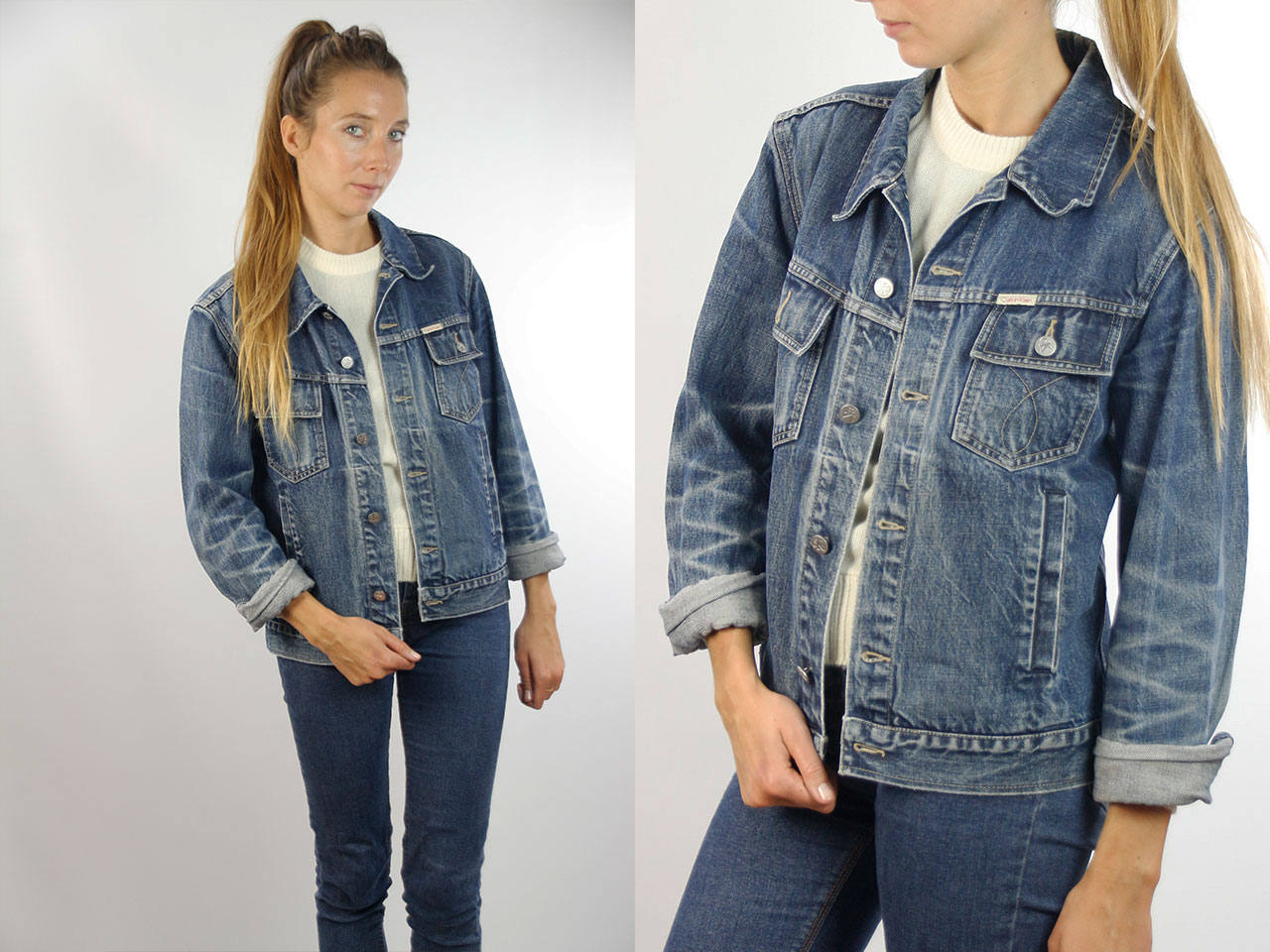 calvin klein denim jacket vintage