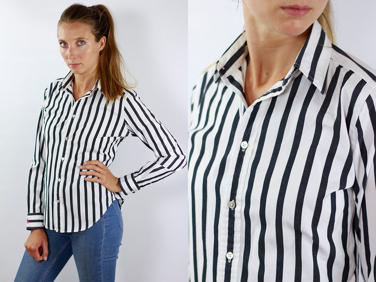 ralph lauren ladies striped shirt