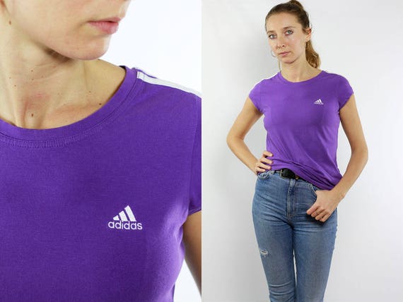 womens purple adidas shirt