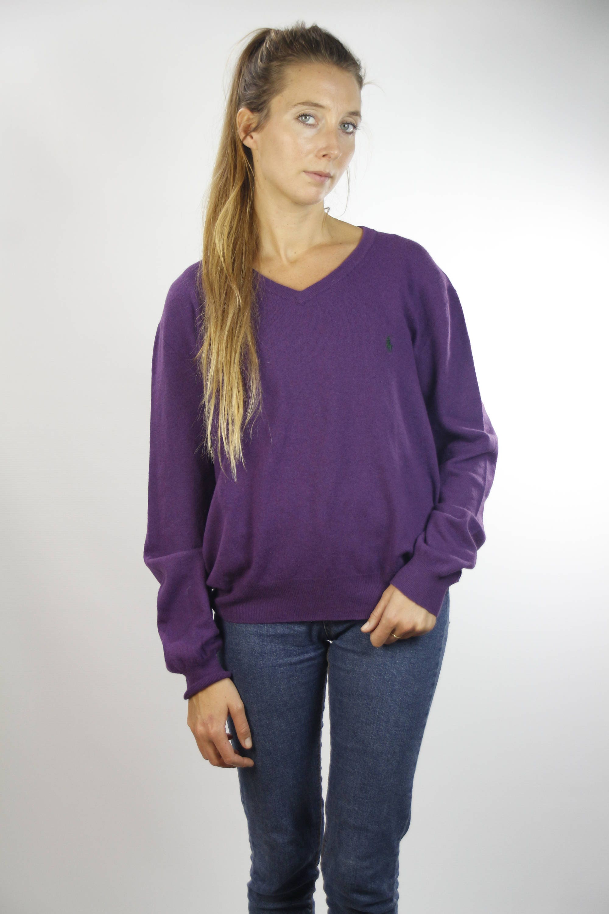 purple ralph lauren jumper
