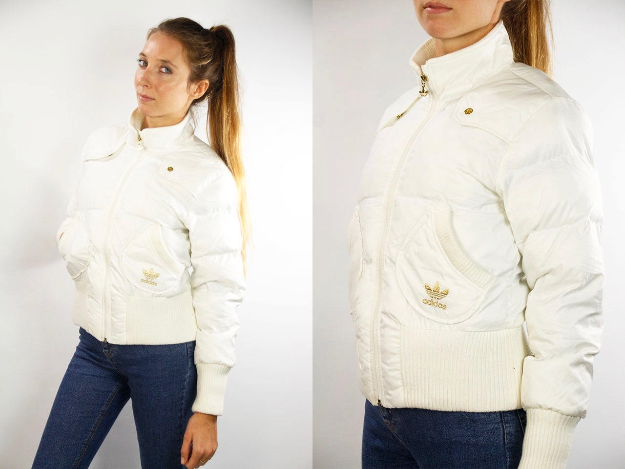 adidas puffer jacket white